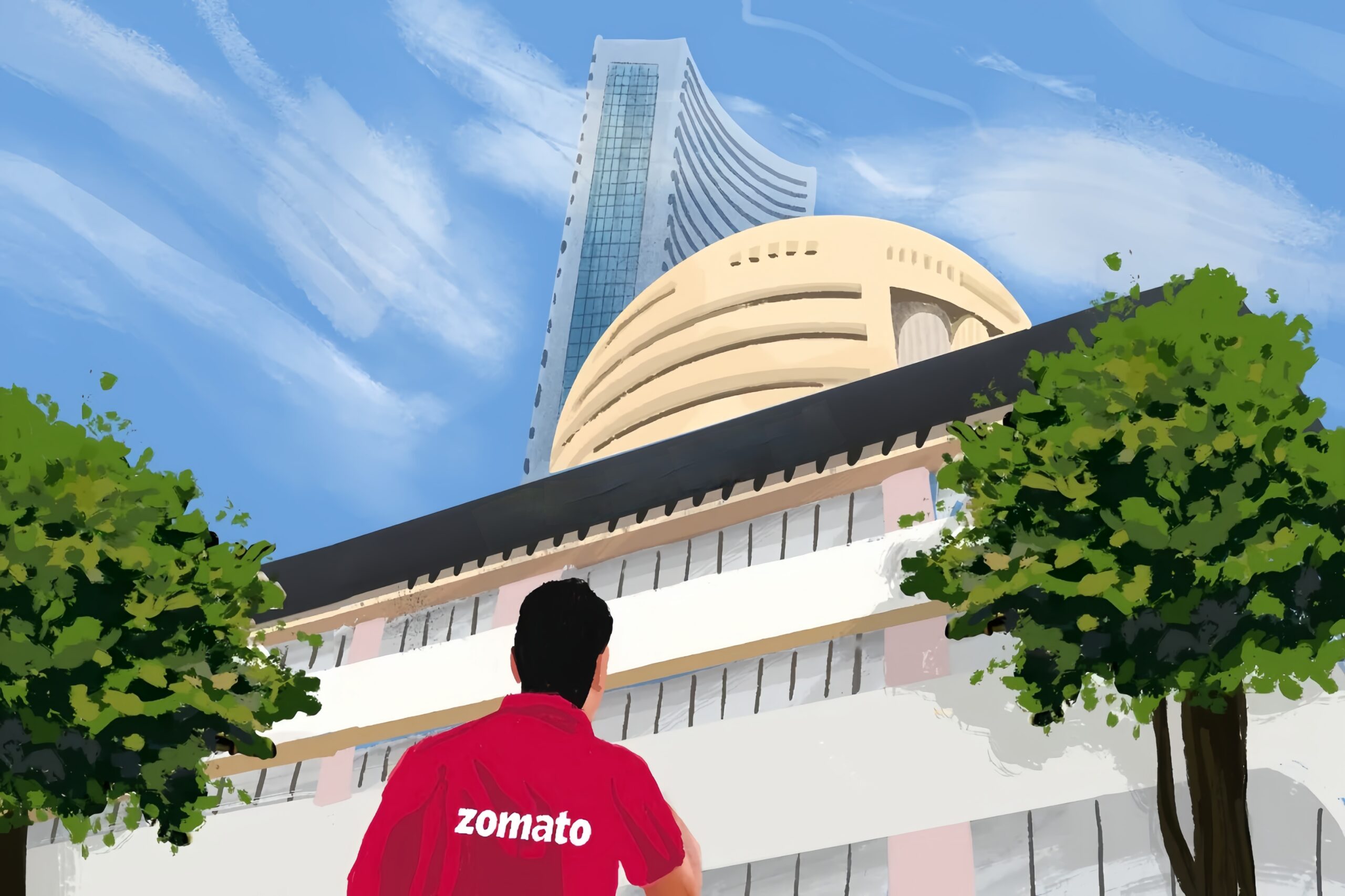 Shares of Zomato jumped 6% to a record high after UBS raised its target price.